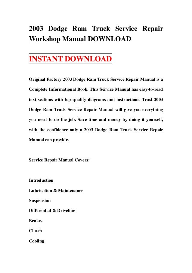 2015 dodge ram service manual free download