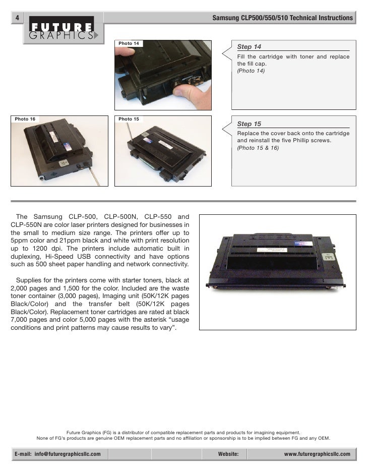 samsung color laser printer clp 500 manual