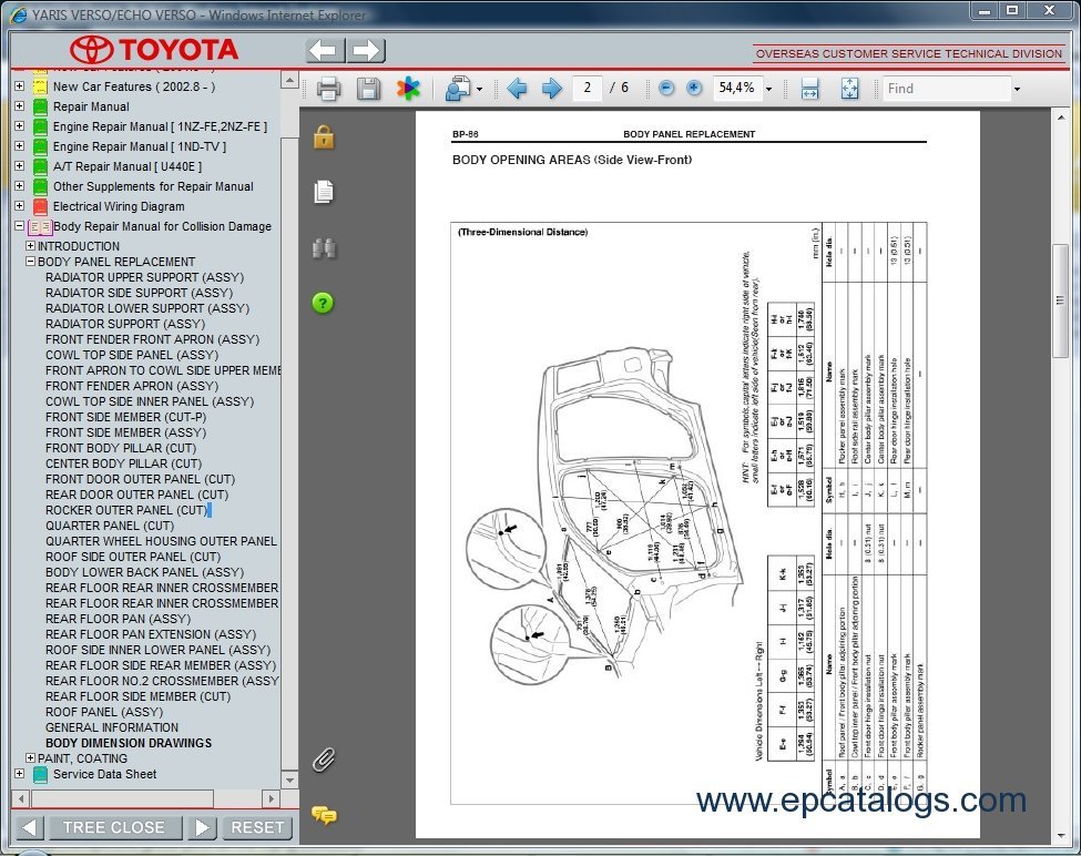2001 toyota echo repair manual pdf