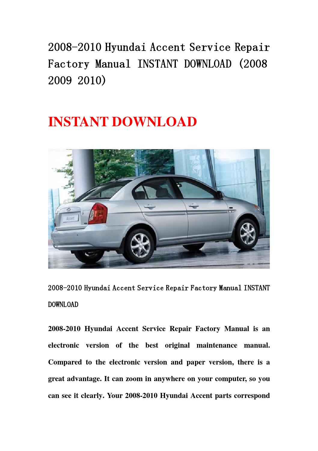 2010 hyundai accent manual download