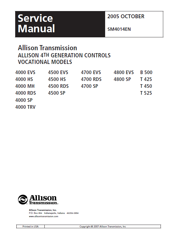 allison 250 maintenance manual pdf