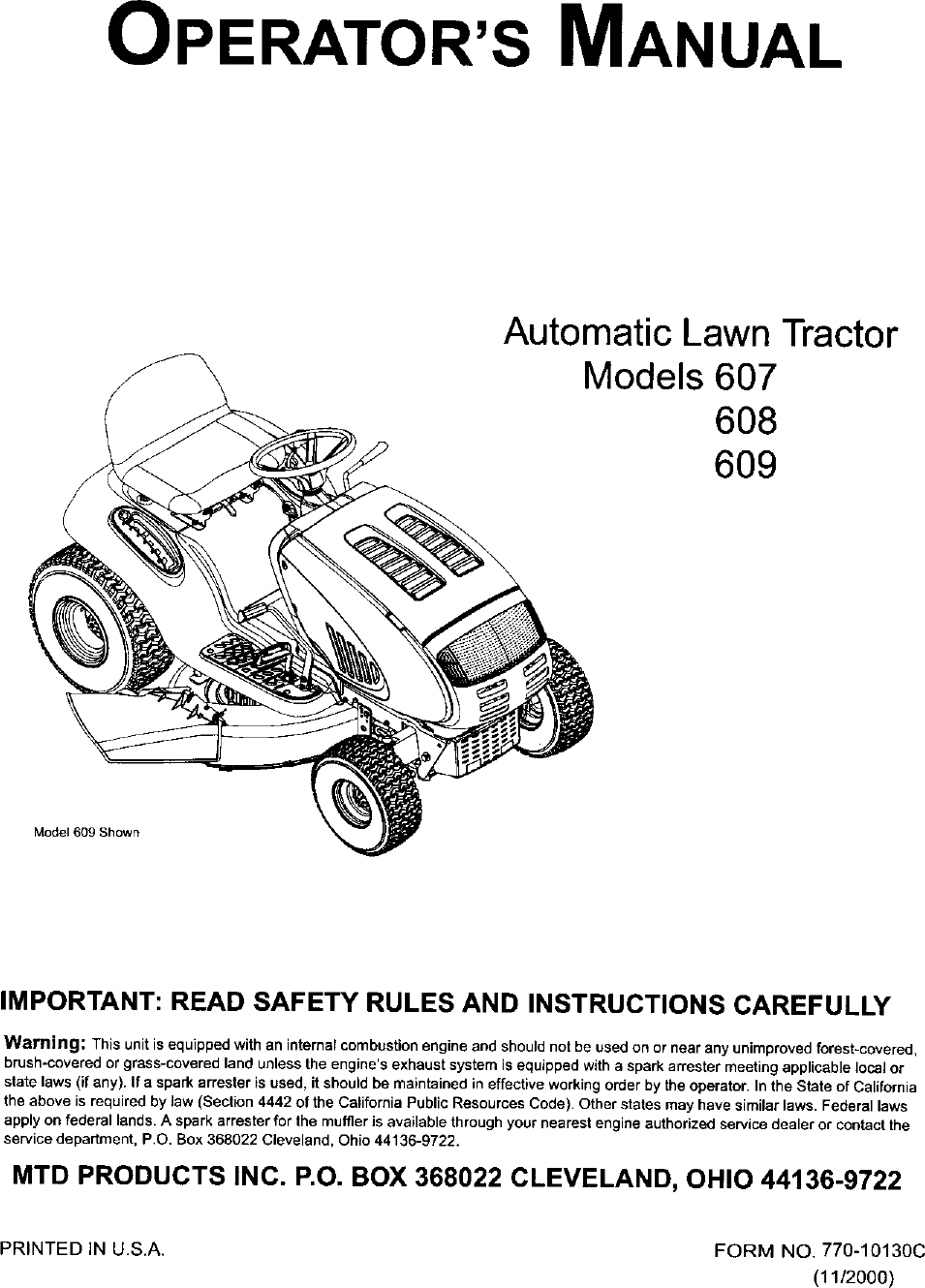 mtd model 93606000 owners manual pdf